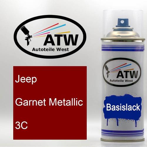 Jeep, Garnet Metallic, 3C: 400ml Sprühdose, von ATW Autoteile West.